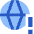 Globe Website Warning Icon from Sharp Flat Set