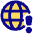 Globe Website Warning Icon from Plump Pop Set
