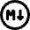 Markdown Circle Programming Icon from Core Remix Set