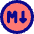 Markdown Circle Programming Icon from Core Pop Set