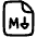 Markdown Document Programming Icon from Plump Line Set