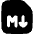 Markdown Document Programming Icon from Flex Solid Set