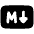 Markdown Rectangle Programming Icon from Plump Solid Set