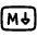 Markdown Rectangle Programming Icon from Plump Line Set