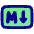 Markdown Rectangle Programming Icon from Plump Pop Set