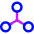 Network Node Connection Integration Icon from Core Neon Set