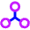 Network Node Connection Integration Icon from Sharp Neon Set