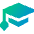Graduation Cap Icon from Sharp Gradient- Free Set