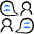 Collaboration Team Chat Icon from Freehand Duotone - Free Set