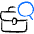 Job Search Magnifier Briefcase Icon from Freehand Duotone - Free Set