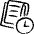 Task List Clipboard Clock Icon from Freehand Line - Free Set