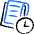 Task List Clipboard Clock Icon from Freehand Duotone - Free Set