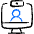 Video Meeting Monitor Webcam Icon from Freehand Duotone - Free Set