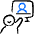 Video Meeting Team Monitor Man 1 Icon from Freehand Duotone - Free Set