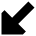 Arrow Diagonal Bottom Left Large icon - Free transparent PNG, SVG. No Sign up needed.