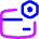 Credit Card Gear Settings Nut Icon from Flex Neon Set