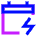 Calendar Bolt Deadline Icon from Sharp Neon Set