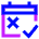 Calendar Date Free Cancelation Icon from Sharp Neon Set