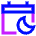Calendar Date Night Late Icon from Sharp Neon Set