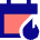 Calendar Fire Icon from Sharp Pop Set