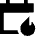 Calendar Fire Icon from Sharp Remix Set