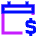 Calendar Money Due Payment Icon from Sharp Neon Set