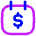 Calendar Money Due Payment Icon from Flex Neon Set