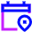 Calendar Pin Event Location Icon from Sharp Neon Set