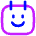 Calendar Smiley Happy Face Icon from Flex Neon Set