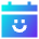Calendar Smiley Happy Face Icon from Sharp Gradient Set