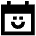 Calendar Smiley Happy Face Icon from Sharp Remix Set