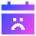 Calendar Smiley Sad Face Icon from Sharp Gradient Set
