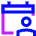 Calendar User Icon from Sharp Neon Set