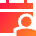 Calendar User Icon from Sharp Gradient Set