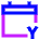 Calendar Year View Yearly Icon from Sharp Neon Set