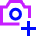 Camera Photo Add Icon from Sharp Neon Set