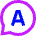 Chat Bubble Answer Circle Icon from Sharp Neon Set