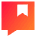 Chat Bubble Bookmark Reply Comment Icon from Sharp Gradient Set