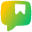 Chat Bubble Bookmark Reply Comment Icon from Flex Gradient Set