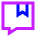 Chat Bubble Bookmark Reply Comment Icon from Sharp Neon Set