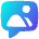 Chat Bubble Mms Media Photo Icon from Flex Gradient Set