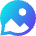 Chat Bubble Mms Media Photo Circle Icon from Sharp Gradient Set