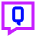 Chat Bubble Question Icon from Sharp Neon Set