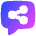 Chat Bubble Share Reviews Icon from Flex Gradient Set