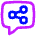Chat Bubble Share Reviews Icon from Flex Neon Set