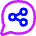 Chat Bubble Share Reviews Circle Icon from Flex Neon Set
