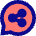 Chat Bubble Share Reviews Circle Icon from Sharp Pop Set