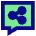 Chat Bubble Share Reviews Icon from Sharp Pop Set