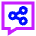 Chat Bubble Share Reviews Icon from Sharp Neon Set