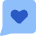 Chat Bubble Square Favorite Heart